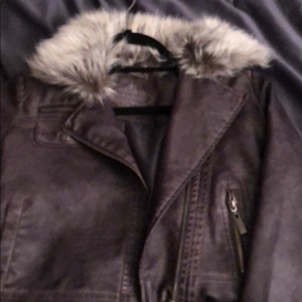 fur leather jacket